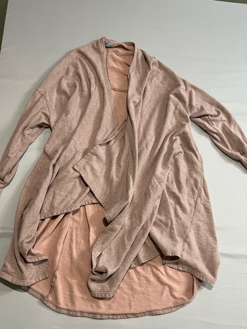 Free people Dusty Pink Open-Front Draped Cardigan